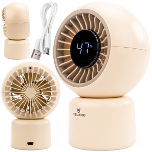 WENTYLATOR BIURKOWY AKUMULATOROWY WIATRAK STOŁOWY BEZPRZEWODOWY CICHY USB-C