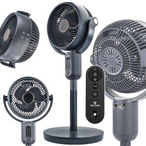 WENTYLATOR PODŁOGOWY WIATRAK STOJĄCY OSCYLACJA 4D REGULACJA LCD PILOT 50W