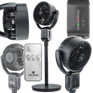 WENTYLATOR PODŁOGOWY WIATRAK STOJĄCY TIMER REGULACJA NACHYLENIA PILOT 50W