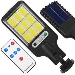 MOCNA LAMPA SOLARNA LED CZUJNIK RUCHU I ZMIERZCHU ZIMNA 5000lm ULICZNA 290W 