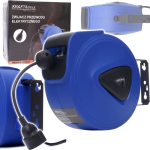 PRZEDŁUŻACZ ŚCIENNY ZEWNĘTRZNY ZWIJANY AUTOMATYCZNY BĘBEN ZWIJACZ 10M