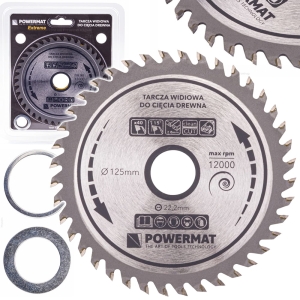 TARCZA WIDIOWA TARCZOWA WIDIA DO CIĘCIA DREWNA 125x22.2mm 40Z