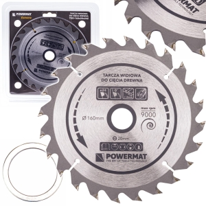 TARCZA WIDIOWA TARCZOWA WIDIA DO CIĘCIA DREWNA 160x20mm 24Z