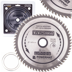 TARCZA WIDIOWA TARCZOWA WIDIA DO CIĘCIA DREWNA 160x20mm 60Z