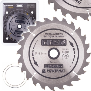 TARCZA WIDIOWA TARCZOWA WIDIA DO CIĘCIA DREWNA 185x20mm 24Z
