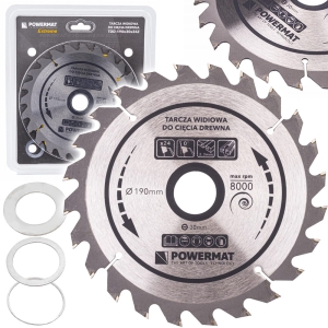 TARCZA WIDIOWA TARCZOWA WIDIA DO CIĘCIA DREWNA 190x30mm 24Z