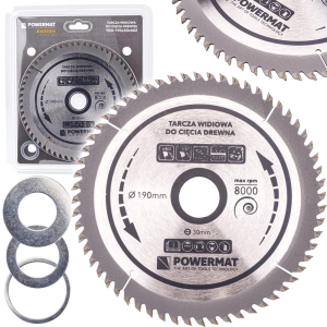 TARCZA WIDIOWA TARCZOWA WIDIA DO CIĘCIA DREWNA 190x30mm 60Z