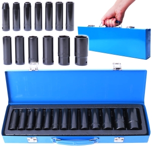 ZESTAW NASADEK UDAROWYCH 10-30mm NASADKI UDAROWE 1/2" WALIZKA