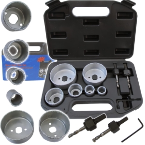 ZESTAW OTWORNICE WOLFRAMOWE DO GLAZURY PŁYTEK 8 EL