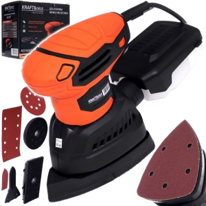 SZLIFIERKA OSCYLACYJNA MIMOŚRODOWA WIELOFUNKCYJNA DREWNA METALU 4w1 1200W