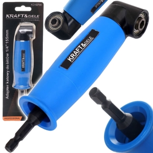 UCHWYT WKRĘTARKI PRZYSTAWKA BITÓW ADAPTER KĄTOWY PRZEKŁADNIA HEX 1/4" 155mm