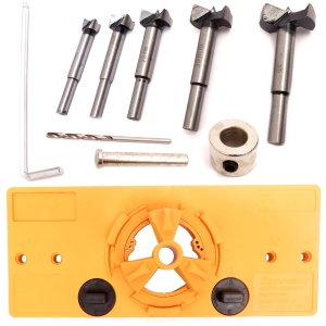 SZABLON DO OTWORÓW POD ZAWIASY FREZY 15-35mm ZESTAW STOLARZA MAJSTERKOWICZA