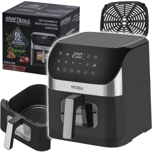 FRYTKOWNICA BEZTŁUSZCZOWA AIRFRYER 6L 2000W 80–200°C LED DUŻY XXL