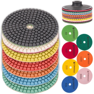 TARCZA DIAMENTOWA ZESTAW DO SZLIFOWANIA GRESU DYSK M14 100MM