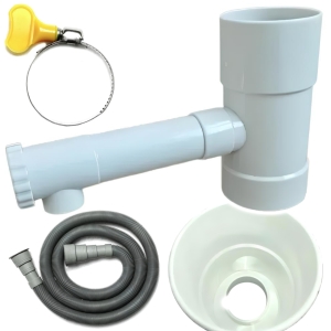 ZBIERACZ DESZCZÓWKI ŁAPACZ WODY DESZCZOWEJ Z RYNNY 80mm BIAŁY