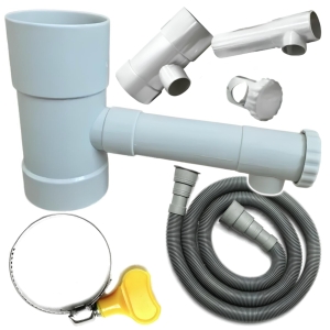 ZBIERACZ WODY DESZCZOWEJ 100mm ŁAPACZ WODY Z RYNNY BIAŁY