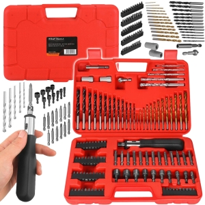 ZESTAW WIERTEŁ BITÓW M5–M13 NASADEK 109EL WIERTARKI WKRĘTARKI WALIZKA 