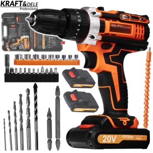 WKRĘTARKA WIERTARKA AKUMULATOROWA LCD + 2x2Ah 20V 30Nm WALIZKA + OSPRZĘT