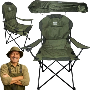 SKŁADANE KRZESŁO TURYSTYCZNE WĘDKARSKIE Z OPARCIEM SKŁADANE POKROWIEC 150KG