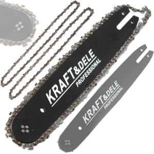 PROWADNICA DO PIŁY Z ŁAŃCUCHAMI 38cm 15" 2 ŁAŃCUCHY ZESTAW 3W1