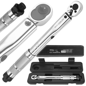 KLUCZ DYNAMOMETRYCZNY GRZECHOTKA 1/4" 5-25Nm SOLIDNY WALIZKA