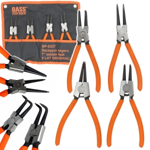 ZESTAW SZCZYPIEC SZCZYPCE DO PIERŚCIENI SEGERA 7'' 180MM 4EL WYGIĘTE PROSTE