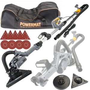 SZLIFIERKA DO GIPSU GŁADZI TYNKÓW 1450W ŻYRAFA LED TELESKOPOWA 230V/50Hz