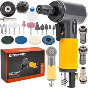 SZLIFIERKA POLERKA PNEUMATYCZNA 1/4" 6BAR ZESTAW FREZÓW PADÓW SZLIFIERSKICH