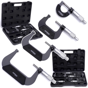 MIKROMETRY POMIAROWE  0-100 MM ZESTAW MIKROMETRÓW 4X MIKROMETR ZEWNĘTRZNY