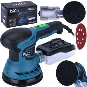 SZLIFIERKA MIMOŚRODOWA OSCYLACYJNA POLERKA DREWNA METALU 1500W 125mm PAPIER