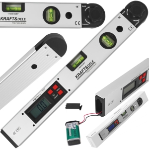 KĄTOMIERZ CYFROWY ELEKTRYCZNY Z POZIOMICA LCD 400 MM DO 230 STOPNI