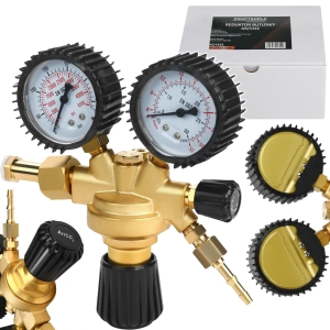 REDUKTOR CIŚNIENIOWY 2 ZAWORY MIG MAG CO2 ARGON DO MIGOMATU BUTLI GAZ