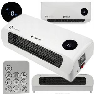 KURTYNA POWIETRZNA GRZEJNIK CERAMICZNY 2000W PILOT TERMOWENTYLATOR LCD