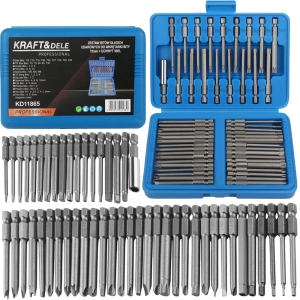 ZESTAW BITÓW UDAROWYCH 50el TORX PHILLIPS PZ SZEŚCIOKĄTNE DŁUGIE 75MM