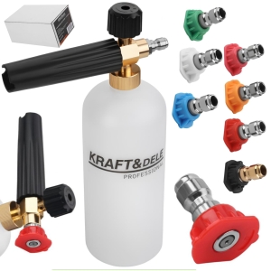 PIANOWNICA DO MYJEK CIŚNIENIOWYCH 1L + 7 DYSZ Z REGULACJA DO MYCIA POJAZDÓW