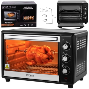 KUCHENKA ELEKTRYCZNA PIEKARNIK 45L 2000W FUNKCJA ROŻNA+AKCESORIA TIMER 