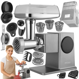 MASZYNKA DO MIELENIA MIĘSA 4KG/MIN 2500W WYŚWIETLACZ + AKCESORIA
