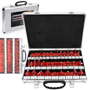 ZESTAW FREZÓW DO DREWNA ŁOŻYSKOWANE FREZY 35EL WALIZKA KOMPLET KSZTAŁTOWE