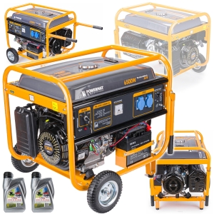 AGREGAT PRĄDOTWÓRCZY GENERATOR PRĄDU Z ROZRUCHEM 6500W 6,5kW 230V + OLEJ