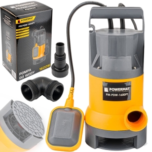 POMPA ZATAPIALNA DO WODY CZYSTEJ BRUDNEJ DESZCZÓWKI z PŁYWAKIEM 1600W