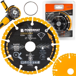 TARCZA DIAMENTOWA UNIWERSALNA DO METALU DREWNA CEGIEŁ CERAMIKI PCV 125 MM