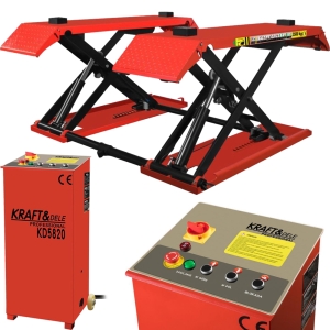 PODNOŚNIK SAMOCHODOWY NOŻYCOWY AUTOMATYCZNY 3500KG 110-1200MM 230V