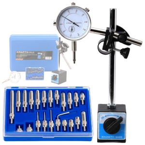 STATYW MAGNETYCZNY Z CENTRALNYM MOCOWANIEM CZUJNIKA ZEGAROWEGO 22 KOŃCÓWKI