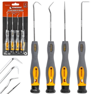 ZESTAW HACZYKÓW Z RĘKOJEŚCIĄ 4el. HAKÓW SKROBAKÓW DO ORINGÓW USZCZELEK HAK