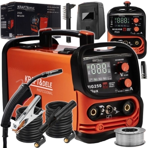 SPAWARKA MIGOMAT BEZGAZOWY FLUX MIG MAG 250A EURO 230V / 50-60Hz