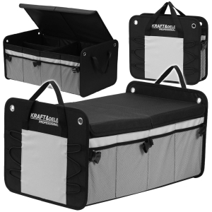 SKŁADANY ORGANIZER SAMOCHODOWY 60x37x32cm 4xKIESZENIE 3xPRZEGRODY