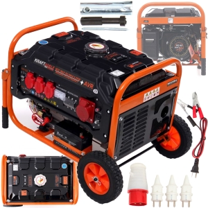 AGREGAT PRĄDOTWÓRCZY GENERATOR PRĄDU 5,2kW 5200W 7KM 3-FAZOWY BENZYNA 7HP