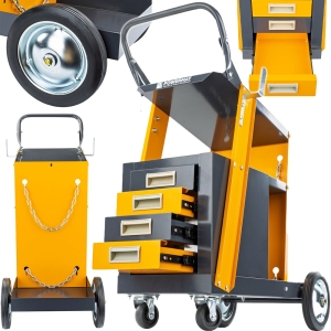 WÓZEK SPAWALNICZY DO SPAWAREK Z PÓŁKĄ NA BUTLE SZUFLADY MOBILNY 76x85x40cm