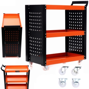 WÓZEK WARSZTATOWY SZAFKA SERWISOWY NA NARZĘDZIA MOCNY 3 PÓŁKI NARZĘDZIOWY