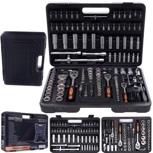 ZESTAW NARZĘDZIOWY KLUCZE NASADOWE 292 el. 1/2" 1/4" BITY TORX NARZĘDZIA